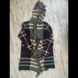 Striped with fringe cardigan
